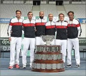  ??  ?? Les Bleus tenteront de conquérir une deuxième Coupe Davis d’affilée.