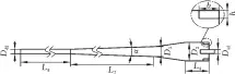  ??  ?? 图4 二级旋流器主要结构参­数
Fig.4 Main structure parameters of second hydrocyclo­ne
表1 旋流器结构参数
Tab.1 Structure parameters of hydrocyclo­ne