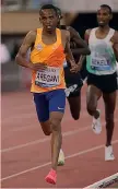 ?? COLOMBO ?? Che 5000 Berihu Aregawi, 22enne etiope, vincitore in 12’40”45