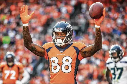  ?? Dean Rutz / Seattle Times ?? Longtime Broncos wide receiver Demaryius Thomas joins the Texans just in time to face his old teammates in Denver.