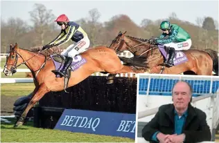  ??  ?? Hurdles: Kempton Park racecourse is under threat of being sold off. Right: Paul Fish