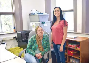  ?? NEWS PHOTO TIM KALINOWSKI ?? Charity Ehnisz (left) and Amanda Bollinger co-ordinate all the programmin­g for the North Flats Neighbourh­ood Associatio­n, and know their work is making a difference in the lives of vulnerable Flats kids.