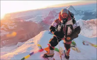  ??  ?? Nirmal Purja pictured at the summit of Everest, will be the main speaker at the Fort William Mountain Festival in February 2020.