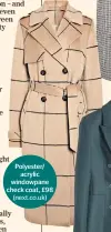  ??  ?? Polyester/ acrylic windowpane check coat, £98 (next.co.uk)