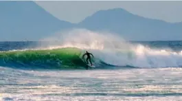  ??  ?? ‘Dangerous’: Surfers say Machrihani­sh boasts ‘scary’ waves