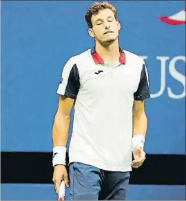  ?? ELSA / AFP ?? Pablo Carreño durant la semifinal contra Kevin Anderson