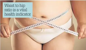  ??  ?? Waist to hip ratio is a vital health indicator