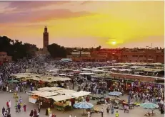  ??  ?? Jamaa el Fna is a square and market place in Marrakesh, Morocco.