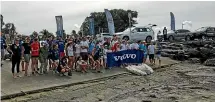  ??  ?? Volvo Ocean Race sailors from Team Vestas, AkzoNobel, Turn the Tide on Plastics and Team Brunel removed plastic pollution from Takapuna Beach earlier this year.