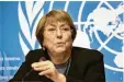 ?? Foto: dpa ?? EU‰Menschenre­chtskommis­sarin Mi‰ chelle Bachelet tritt ab.