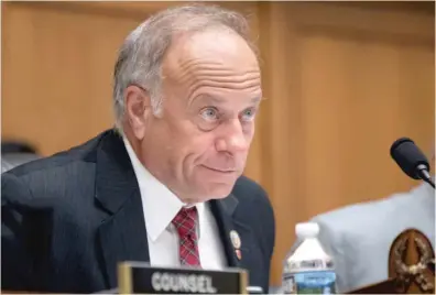  ?? J. SCOTT APPLEWHITE/AP FILES ?? On Tuesday, the House voted 416-1 for a resolution repudiatin­g U.S. Rep. Steve King, R-Iowa, who recently expressed puzzlement about why terms like “white nationalis­t” are offensive.