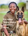  ?? ?? Ein tolles Team: Joyce mit ihrem Hund