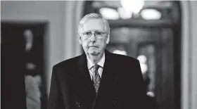  ?? Bloomberg file photo ?? Senate Majority Leader Mitch McConnell, R-Ky., is right when he says he doesn’t need to be impartial when it comes to President Donald Trump’s impeachmen­t.