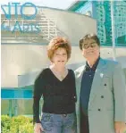  ??  ?? All the world’s a stage: Because of music, Pilita has been able to travel the world, performing in large venues like, seen here with producer Leopoldo Tan, the Toronto Centre of the Arts in Canada.
