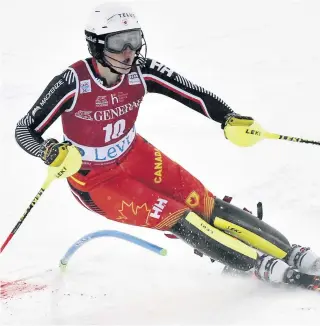  ?? PHOTO AFP ?? La Québécoise Laurence St-germain a été brillante à la Coupe du monde de Levi.