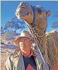 ??  ?? Deacock in the outback: he also led expedition­s to the Himalayas, climbed virgin peaks in Alaska and worked as a grave digger, biscuit-creamer and pub bouncer