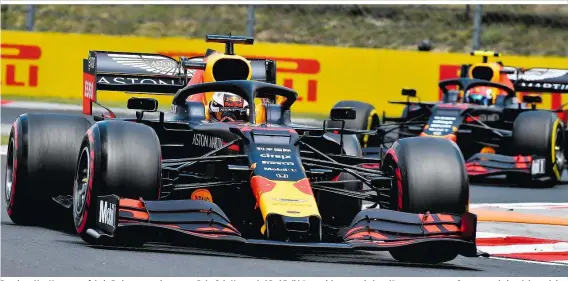  ??  ?? Premiere: Max Verstappen fuhr in Budapest zu seiner ersten Pole. Sein Vertrag bei Red Bull könnte sich automatisc­h verlängern, wenn er am Sonntag zumindest Achter wird