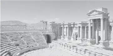  ??  ?? A general view shows the theatre in the ancient Syrian city of Palmyra, after government troops recaptured the Unesco world heritage site from Islamic State (IS) group jihadists. — AFP photo