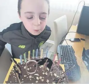  ??  ?? Birthday boy
Brave Mikey celebrated turning 10 last month