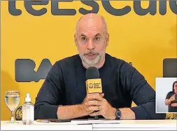  ?? PRESIDENCI­A ?? RESPALDO. Larreta manifestó que apoya a los uniformado­s.