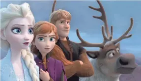  ?? DISNEY ?? “Frozen 2” features voices of Idina Menzel, Kristen Bell and Jonathan Groff.