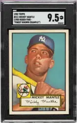  ?? ?? A Topps 1952 Mickey Mantle baseball card topped all sales when it went to its new owner for a whopping $12.6 million.