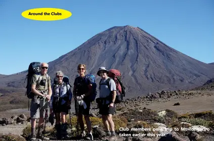  ??  ?? Club members on a trip to Mt Tongariro taken earlier this year.