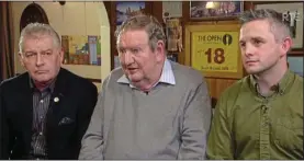  ??  ?? RTÉ panel: Cllr Michael Hegarty, publican Sean McGrath and Kieran Ivers