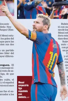  ?? AFP ?? Messi empezó la liga española con doblete.