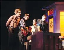  ?? JOHN WATSON ?? A scene from Million Dollar Quartet, now playing at Stage West Calgary.