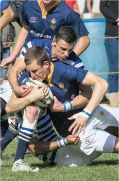  ?? | Supplied ?? FLYHALF Kian Davis of Rondebosch during their WP U19 Schools match against Sacs at the Tienkie Heyns Field in Rondebosch, Cape Town, on Saturday.