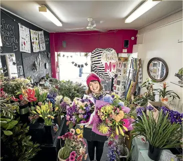  ?? BRADEN FASTIER/STUFF ?? Nelson florist Rosie Seek has been inundated with bouquet orders for Mother’s Day.