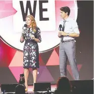  ?? MONICA SCHIPPER / GETTY IMAGES FOR WE DAY FILES ?? Sophie Grégoire Trudeau and Prime Minister Justin Trudeau appeared at the WE Day event in New York City
in 2017, as well as other events held by the charity.