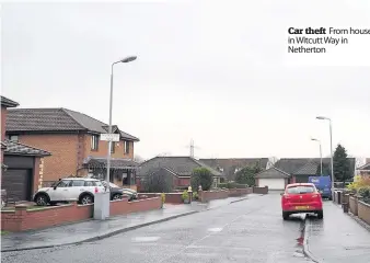  ??  ?? Car theft From house in Witcutt Way in Netherton