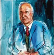  ??  ?? Helmut Kohl (Bundeskanz­ler 1982 bis 1998) wurde vom Berli ner Albrecht Gehse für die Galerie im Kanzleramt gemalt.