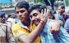  ?? — Reuters ?? A relative of a stampede victim grieves at a hospital in Mumbai.