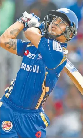  ?? AFP ?? Mumbai Indians Ishan Kishan’s 21ball 62 flattened Kolkata Knight Riders on Wednesday.