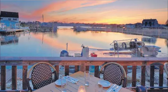  ?? MATUNUCK OYSTER BAR ?? Beautiful views can be had from the patio at Matunuck Oyster Bar in South Kingstown, R.I. The restaurant offers Rhode Island’s take on farm-to-table cuisine.