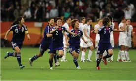  ??  ?? The final was where it all crystallis­ed for Japan, who held the US 2-2 after extra-time, then beat them in a penalty shootout. Photograph: sampics/Corbis via Getty Images