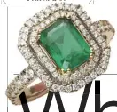  ??  ?? PLATINUM, EMERALD AND DIAMOND HALO £2,750 Fenton & Co