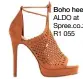  ??  ?? Boho heels ALDO at Spree.co.za R1 055