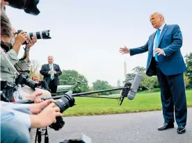  ?? EFE ?? El presidente Donald Trump durante una rueda de prensa.