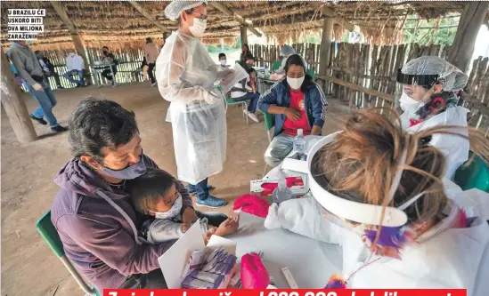  ??  ?? U Brazilu će Uskoro Biti dva miliona zaraženih