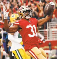  ?? Scott Strazzante / The Chronicle ?? Raheem Mostert is working to add bulk to his frame in anticipati­on of being the 49ers’ lead back next season.