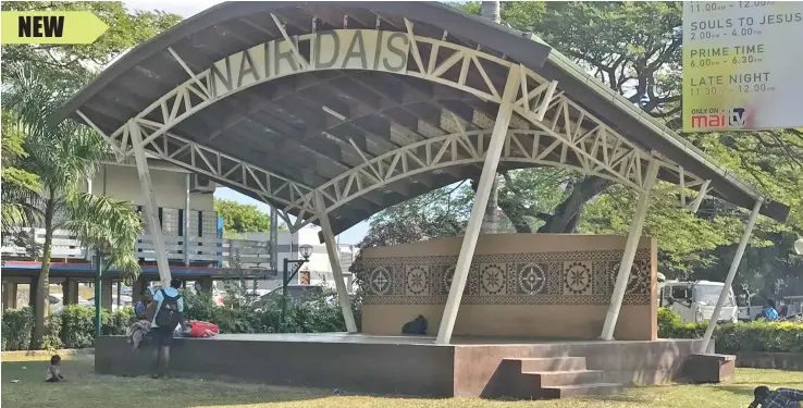  ?? Photo: ?? The new Nair Dais at Raman Nair Park in Nadi.