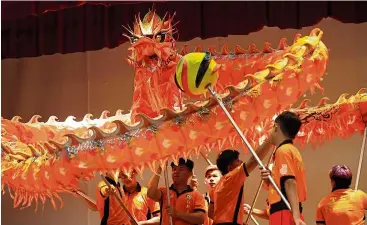  ??  ?? Performers working on a dragon dance routine during one of the show’s recent auditions.