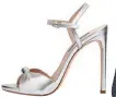  ??  ?? STUART WEITZMAN SANDALIAS DE PIEL METALIZADA (440 €).