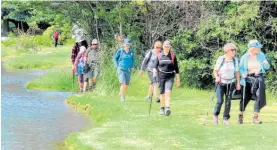  ?? Photo / Supplied ?? The Monday Walkers make their way around the Lake Taupō foreshore in Acacia Bay.