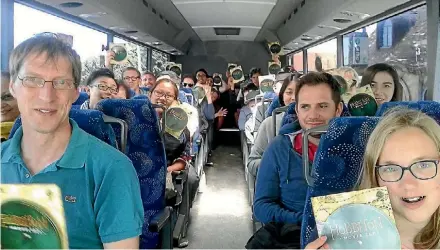  ?? SUPPLIED ?? Another bus loaded with tourists heads to Hobbiton as Matamata experience­s what could be its busiest summer. Maria Hamilton