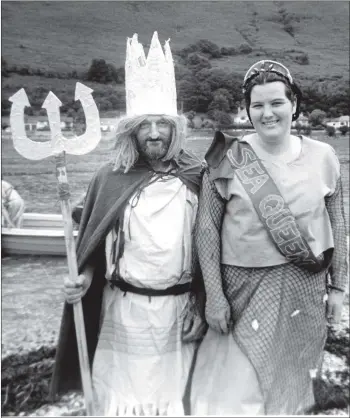  ?? 01_B28gala01 ?? King Neptune Raymond Jeffrey and his Sea Queen Jessica Kerr at the Lochranza Gala Week back in 2001.